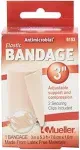 Elastic Bandage Mueller® 3 Inch X 5.3 Foot Clip Detached Closure Beige NonSterile Standard Compression