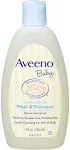 Aveeno Baby Wash & Shampoo, Lightly Scented - 8 fl oz bottle