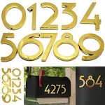 Diggoo 20 Pack Mailbox Numbers 0-9, 2.76 inch high, Door Address Numbers Stickers for Apartment, House, Room, Office, Cars, Trucks, Gold Plating