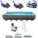 Intex 24 x 12 x 4.3 Ft Ultra XTR Outdoor Pool, 2 Pack of Floats, and Cooler