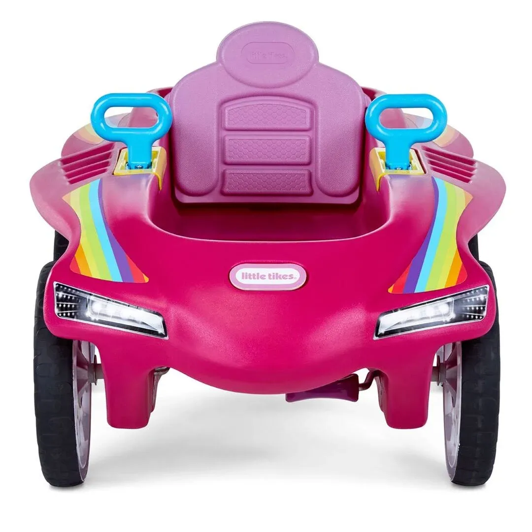 Little Tikes Jett Car Racer Pink Ride On Car with Adjustable Seat Back