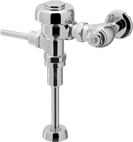 Sloan Regal 186 Exposed Manual Urinal Flushometer, 0.125 GPF Flush Valve - Single Flush, Non-Hold-Open Handle, Fixture Connection Top Spud, Polished Chrome Finish, 3982604