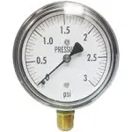 Kodiak Controls KC25-3#Low Pressure Gauge 3 psi