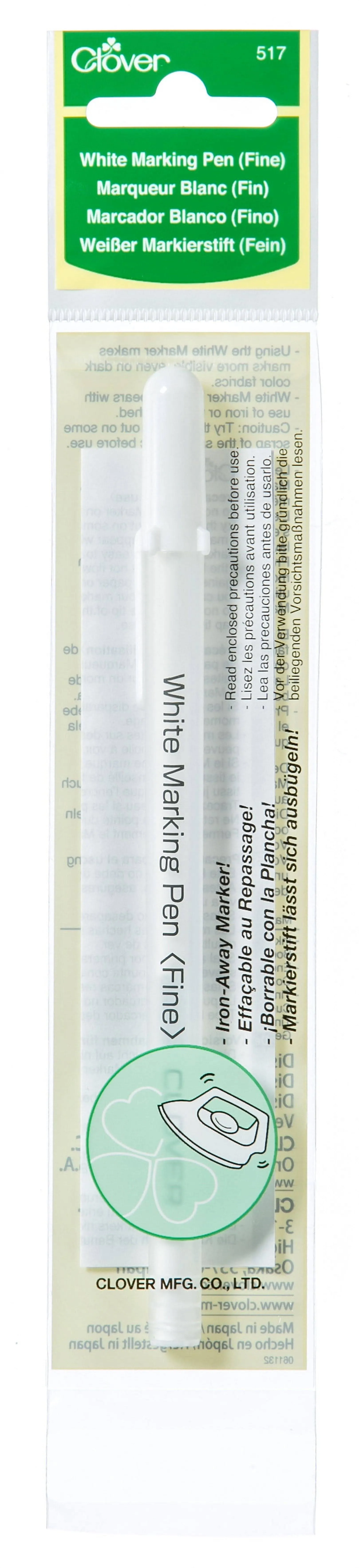 Clover Water-Soluble Marking Pen - Fine-White