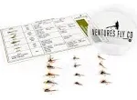 Ventures Fly Co. | Baker’s Dozen Packs | 13 Premium Hand-Tied Fly Fishing Flies | Water-Proof Fly Cup Included | Dry, Wet, Nymph, Streamer, Terrestrial | Perfect for Trout and Bass!