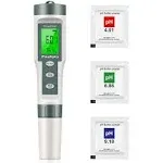 PmoYoKo Digital pH/TDS Meter with ATC PH Tester, 3 in 1 0.01 Resolution High Accuracy PH Pen Tester for Water with LCD Backlit, TDS Meter PH Meter