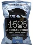 4505 Meats Fried Pork Rinds, Chicharrones, Sea Salt - 2.5 oz