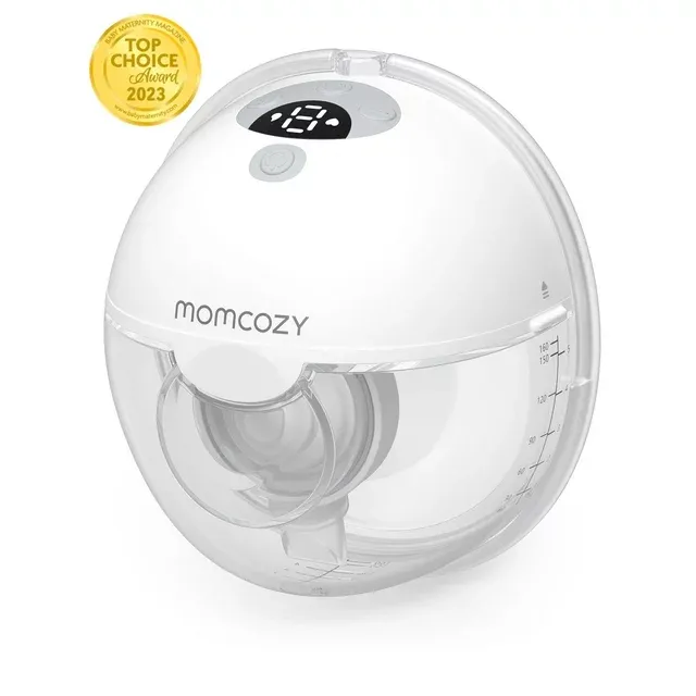 Wearable Breast Pump Momcozy M5 Extractor de Leche Eléctrico Manos Libres Morado, un Solo Extractor