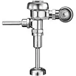 Sloan Regal 186 Exposed Manual Urinal Flushometer, 0.125 GPF Flush Valve - Single Flush, Non-Hold-Open Handle, Fixture Connection Top Spud, Polished Chrome Finish, 3982604