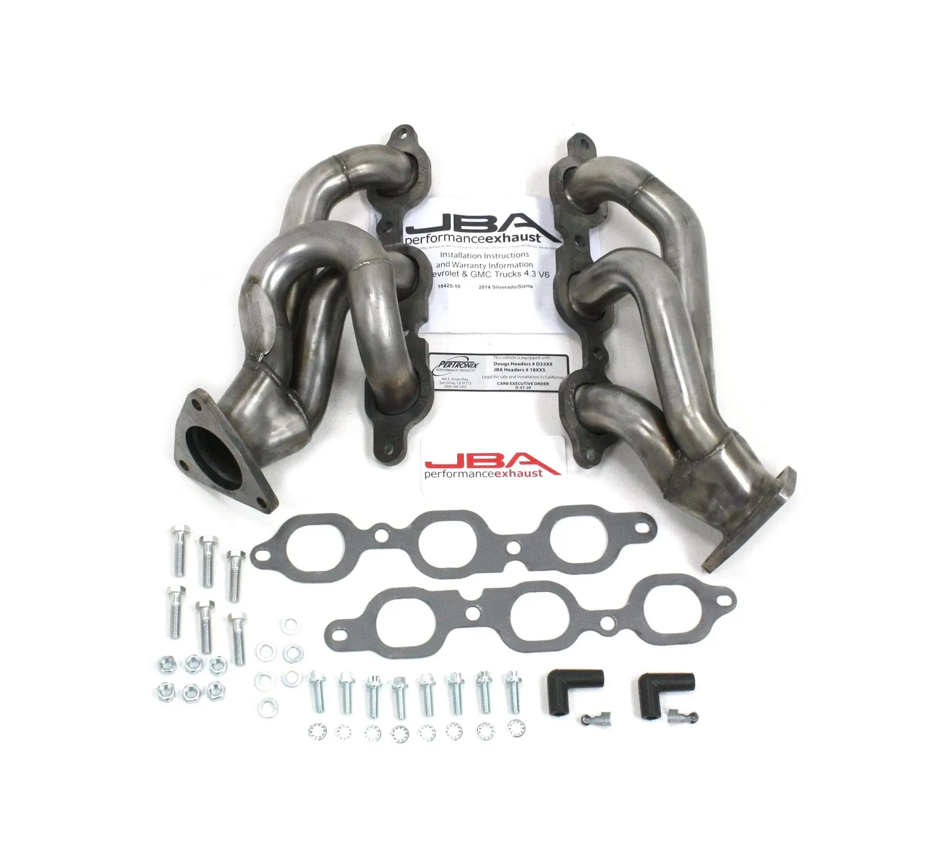 JBA 1842S-10 Stainless Steel Shorty Exhaust Header for 14 GM Truck 4.3L V-6