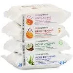 SpaScriptions Makeup Cleansing Wipes 30 CT, Variety 4 pack, 120 Count Total