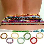 7-Pieces: Women Waist Bead Chain Belly Chain Beach Jewelry