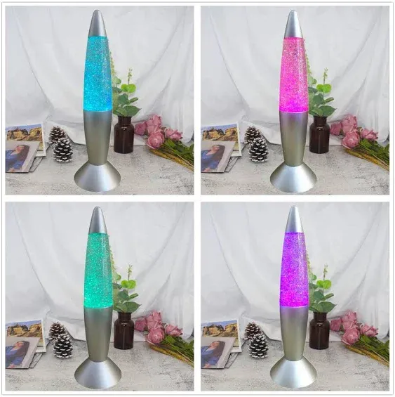 14” Tornado Lamp, Decoration Lamp, Automatic Color Changing lamp, Teen Room Decor for Girls and Boys, USB Cable/Battery Operated Miniature Stuff