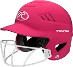 NWT NEW Neon Pink Matte Softball rawlings helmet batting guard highlighter mask