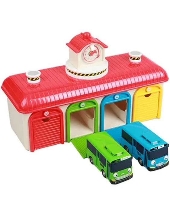 Tayo the Little Bus Tayo Rogi Bus Garage Set Christmas Birthday Gifts for Kids and Toddlers Boys and Girls