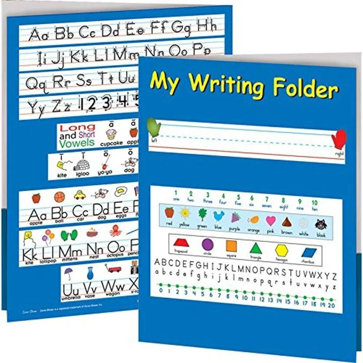 Really Good Stuff My Writing Folder - Zaner-Bloser - 12 Folders - 9" by 12" - Laminated