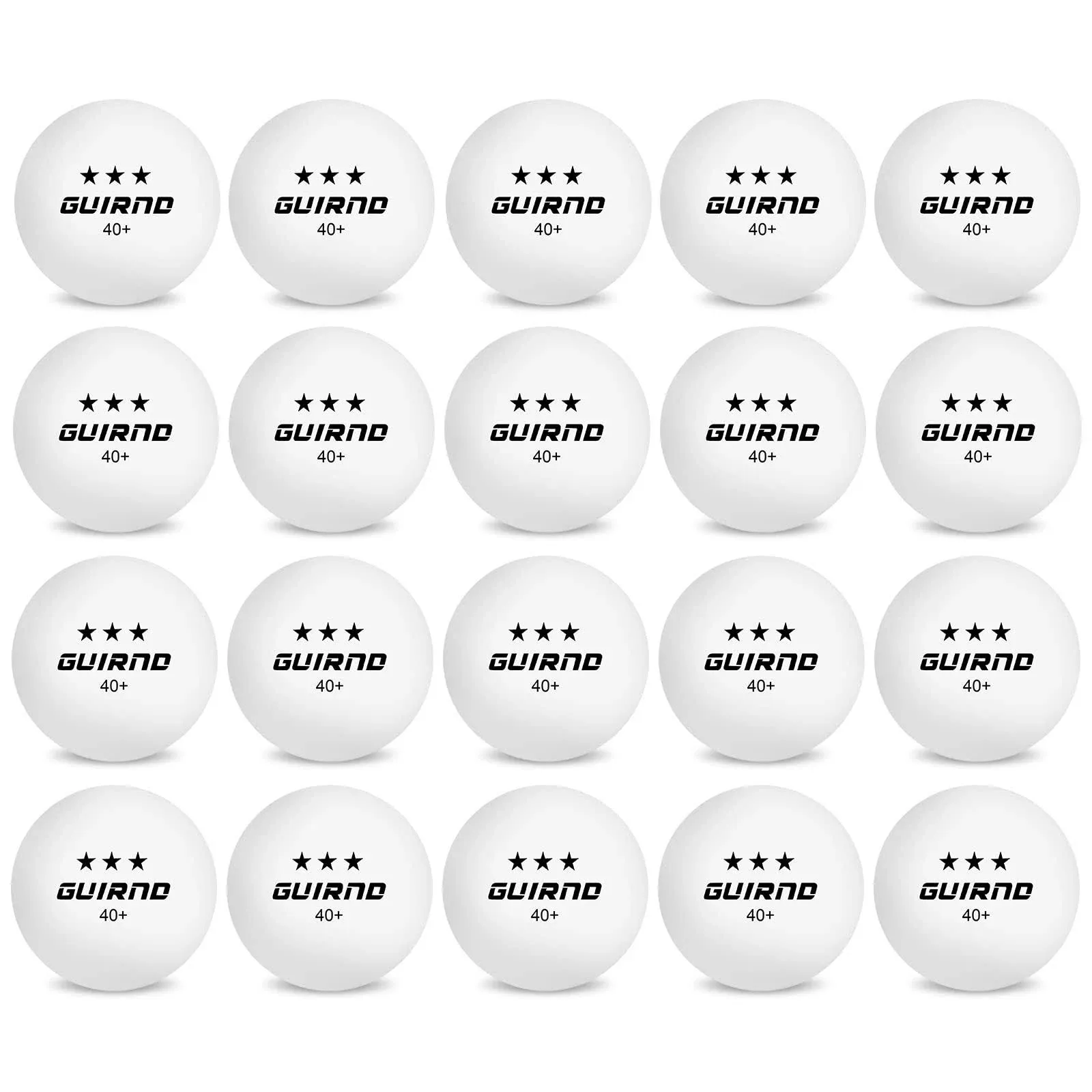 20 Pack Ping Pong Balls, 3 Star Table Tennis Balls, 40+ Pong Ball Competition and Recreational Play, Abs Ping Pong Ball, Games, DIY