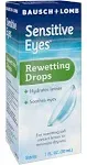 Bausch & Lomb Sensitive Eyes Contact Lens Solution, for Rewetting Soft Contact Lenses, 1 Fl Oz