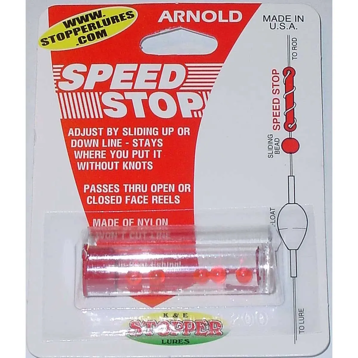 Arnold Speed Stop, SIX Packs of Bobber Stops, Most Popular #SS-50-1