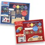 Melissa &amp; Doug Decorate-Your-Own Wooden Train and Race Car Craft Kits, Set of 2