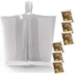 COOY Rain Ponchos,with Drawstring Hood (10 Pack) Emergency Disposable Rain Ponchos Family Pack for Adults,Clear