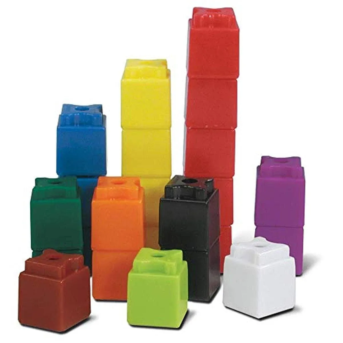 hand2mind Interlocking UniLink Math Linking Cubes, Plastic Cubes, Color Sorting, Connecting Cubes, Math Manipulatives, Counting Cubes for Kids Math, Math Cubes, Counters for Kids Math (Set of 100)