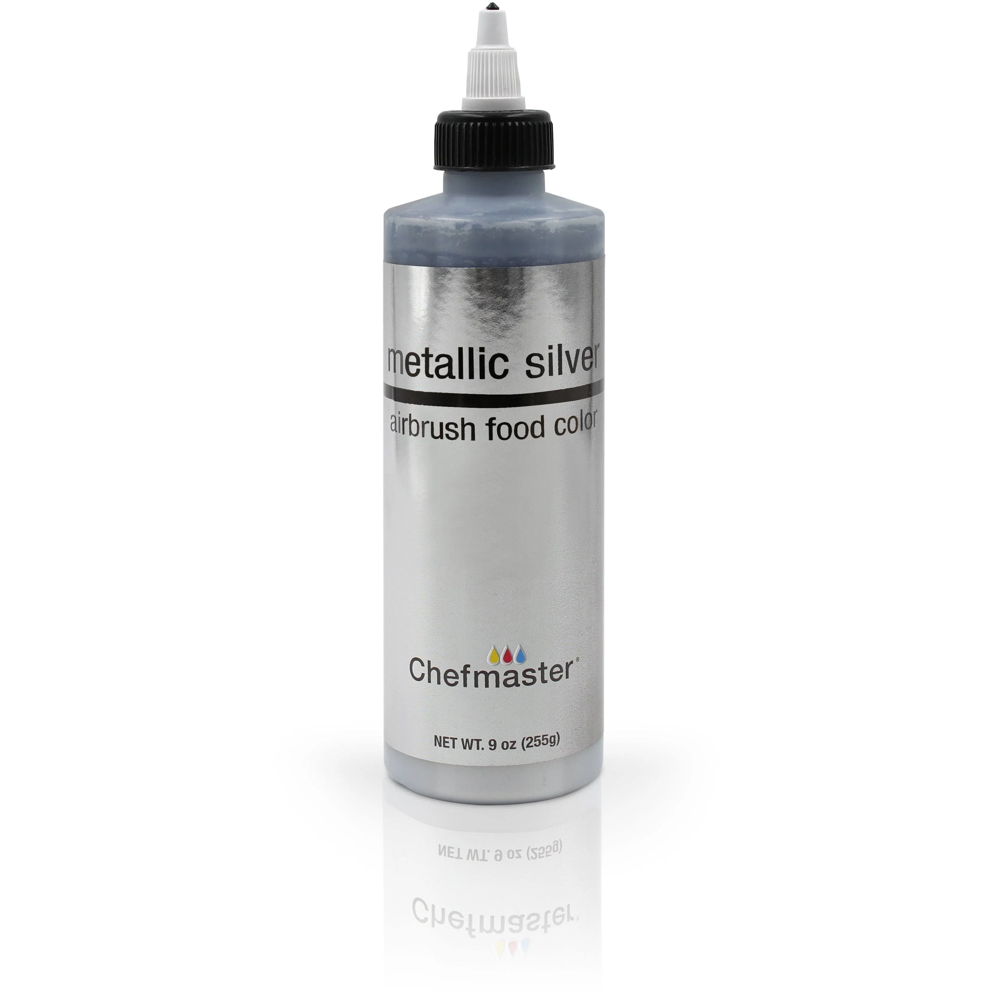 Chefmaster - Metallic Silver Airbrush Food Color - 9oz, 34-3710