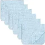 Comfy Cubs Muslin Burp Cloths 6 Pack Blue