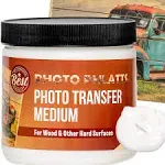 PHOTO PHLATTS Photo Transfer Medium Gel for Transferring Photos to Wood and Other Hard Surfaces | Premium Image Transfer Medium Gel for Wood DIY Crafts and Personalized Gifts | 8oz