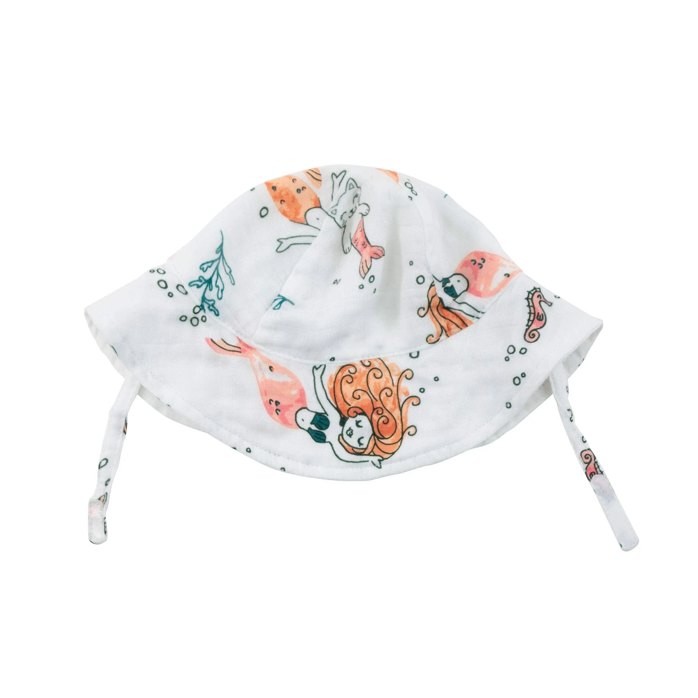 Bebe au Lait Oh So Soft Muslin Baby Sun Hat - Mermaids