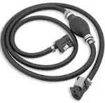 Universal Marine Fuel Line with Primer Bulb - 6FT Rubber Hose for RVs &amp; Boats