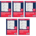 Adams Money and Rent Receipt Books, 3-Part Carbonless, 7-5/8&#034; x 10-7/8&#034;, Bound 4