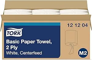 Tork - Centerfeed Hand Towel, 2-Ply, 7.6 x 11.8, White, 600/Roll, 6 Rolls/Carton