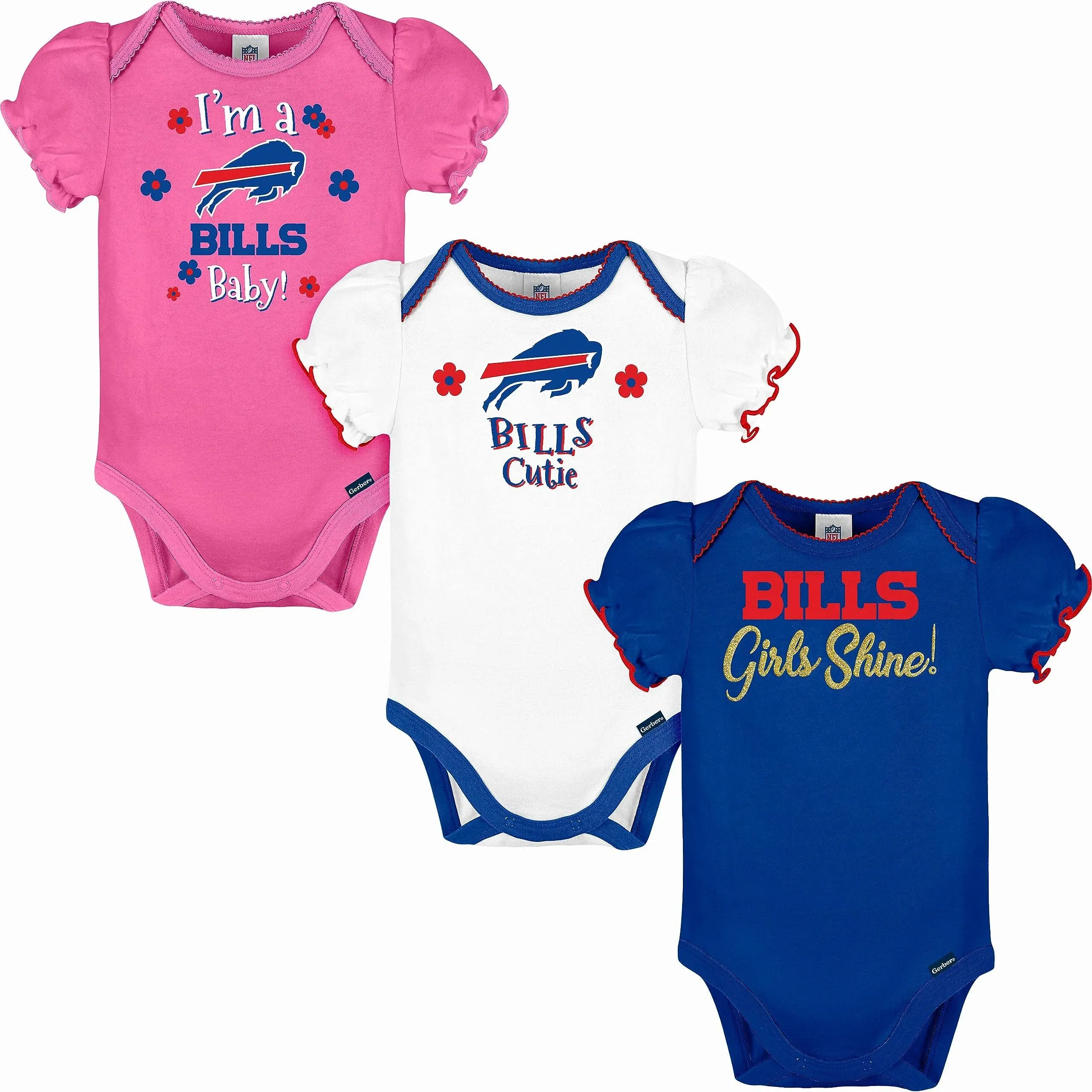 Gerber Baby Girls' NFL Short Sleeve Bodysuit