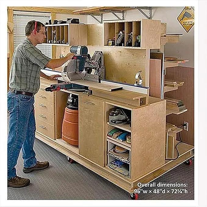 Woodcraft Woodworking Project Paper Plan to Build Crosscut Station and Lumber Rack