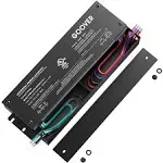 GOOVER 300W Dimmable LED Driver, 12V Triac Dimmable Power Supply, AC to DC Transformer,5-in-1 Dimming: ELV/MLV/TRIAC / 0-10V / 1-10V / 10V PWM/Potentiometer, Waterproof IP67 and UL Listed