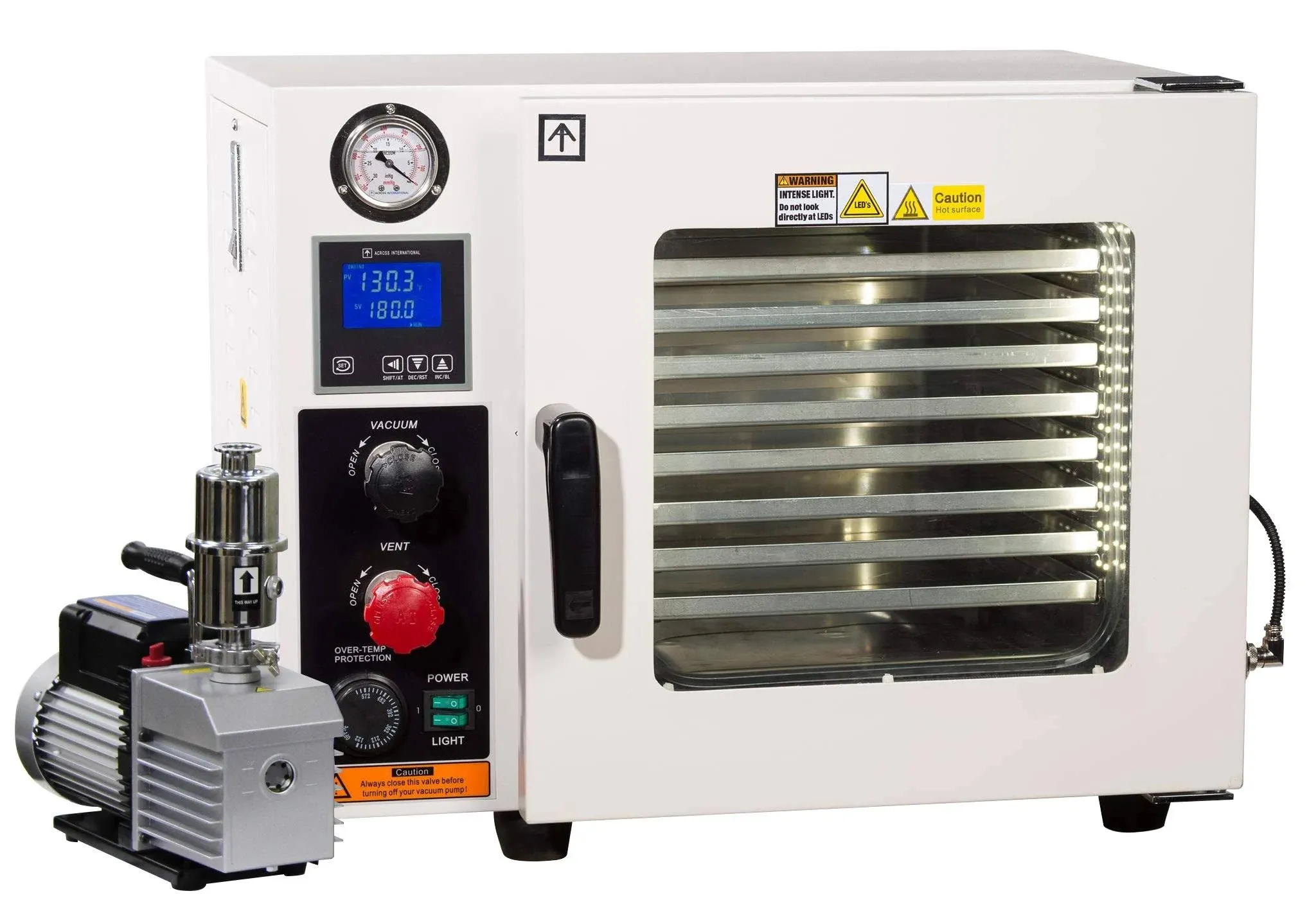 Across International AT09v.110 Ai Accutemp Vacuum Oven with 9 CFM Dual-Stage Pump ...