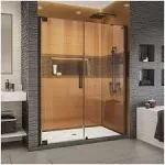 DreamLine Elegance-LS 56 3/4 - 58 3/4"W x 72"H Frameless Pivot Shower Door in Oil Rubbed Bronze - Dreamline SHDR-4328300-06