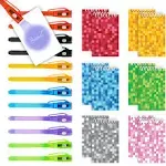 Herofiber pixels Party Favors for Kids Set of 12 Invisible Ink Pen and Mini Notebooks Goodie Bag Stuffers with Invisible Ink Pens for Boys