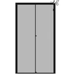 Yotache Adjustable Magnetic Screen Door Fit Doors Size Width 34" - 38" Height 96" - 98", Reinforced Fiberglass Mesh Curtain with Unique Widen Strip Black