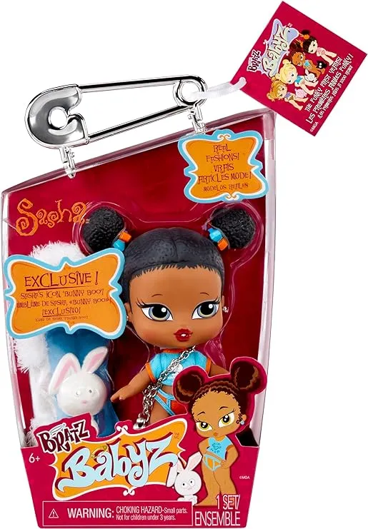 Bratz Babyz Sasha Collectible Fashion Doll with Real Fashions and Pet