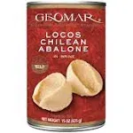 Geomar Locos (Chilean Abalone) in Brine - Hand Caught by Divers - Nutritious Seafood Delicacy - High in Protein and Ready-to-Eat - 3 Pieces per Can