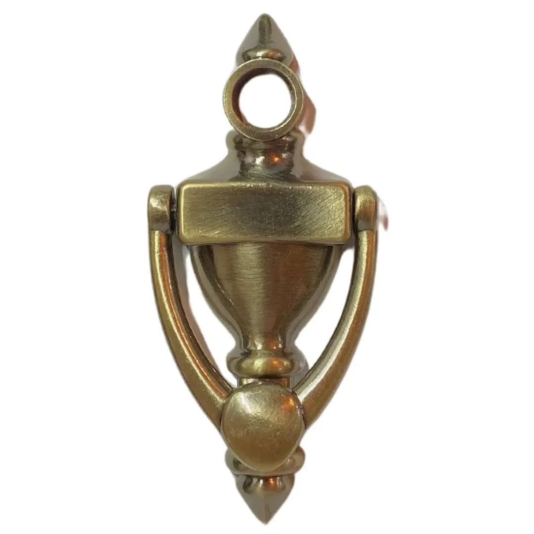 NuSet Antique Brass Door Knocker with Viewer