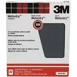 3M Silicon Carbide Sandpaper, 320-Grit, 9 x 11 In., 25-Ct.