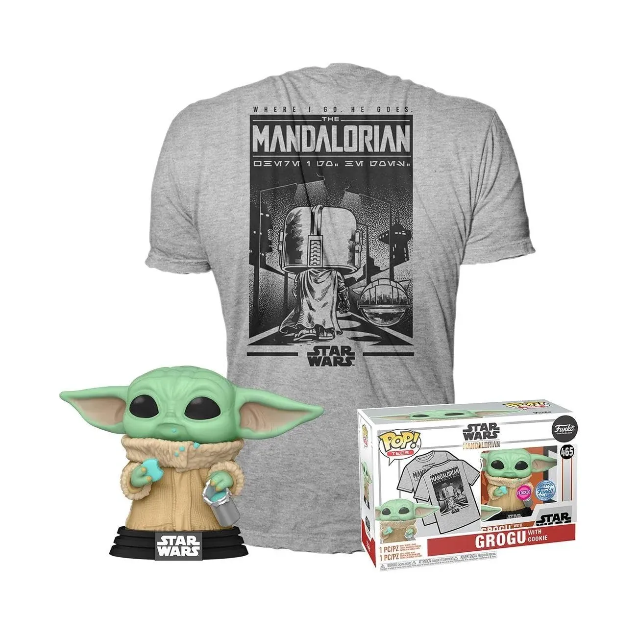 Grogu With Cookie Funko POP! Star Wars: The Mandalorian Tee XL T-Shirt