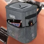 3 Gallon Car Trash Can Large Capacity Car Organizer and Storage Adjustable Strap