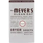 Mrs. Meyer's Clean Day Dryer Sheets, Lavender, 80 ct