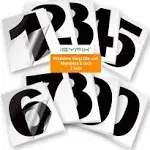 iSYFIX Black Vinyl Numbers Stickers – 6 Inch Self Adhesive 2 Sets- Premium De...