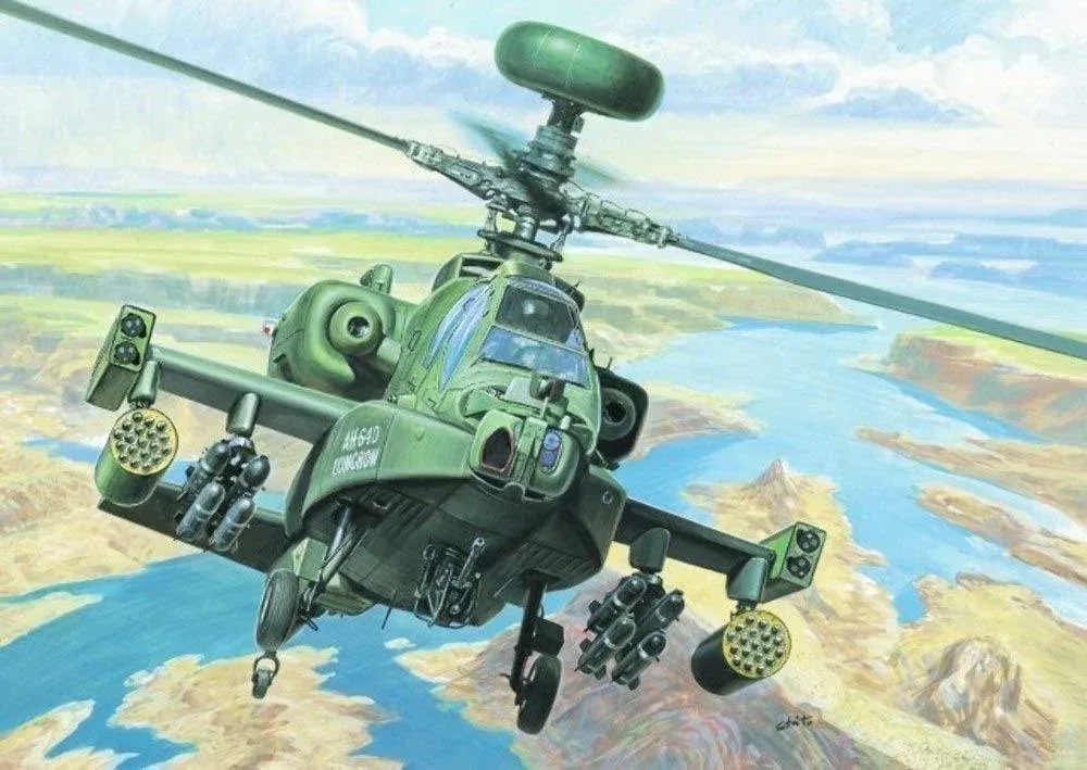 Italeri 0080S Ah-64 D Longbow Apache Model