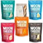 Moon Cheese Variety Pack of 5, 1 of each (Cheddar Believe It, Oh My Gouda, Garlickin Parmesan, Get Pepper Jacked, White Chedda Black Peppa) GF, High Protein, Low Carb, Keto Friendly, 100% Real Cheese